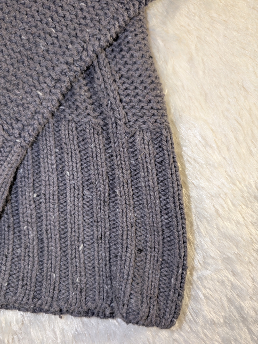 dELiA*s CharcoalGray with Multicolored specks Long-Sleeve Henley Hoodie Sweater - Picture 5 of 15